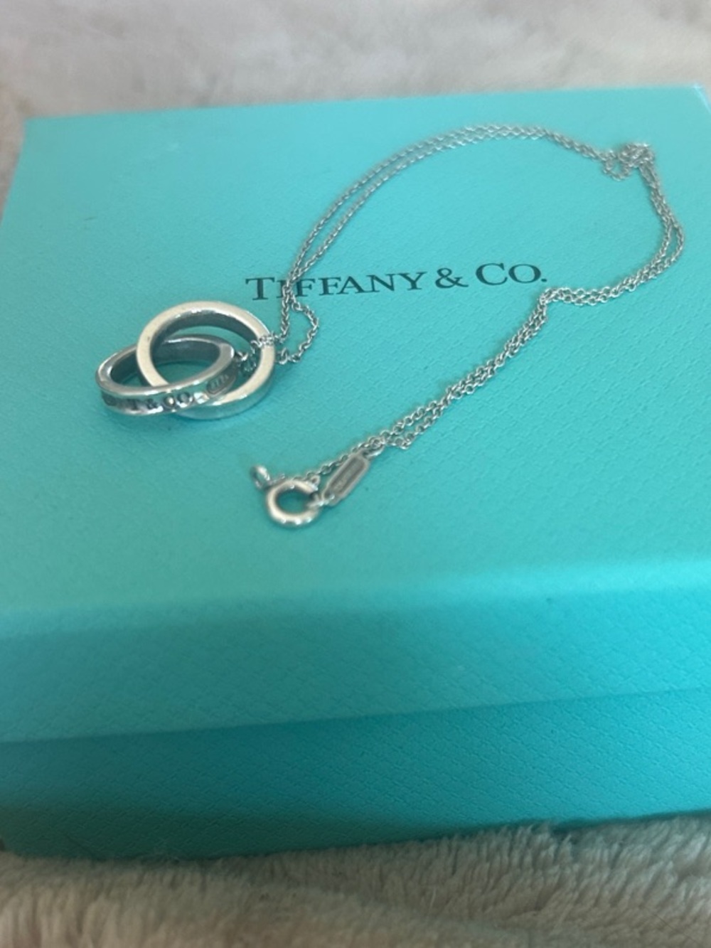 Tiffany & Co. 1837 Sterling Silver Interlocking Circle Pendant Necklace